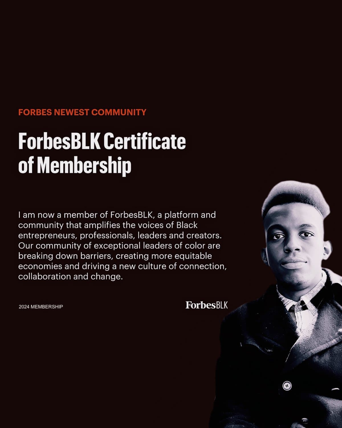 Forbes BLK certificate